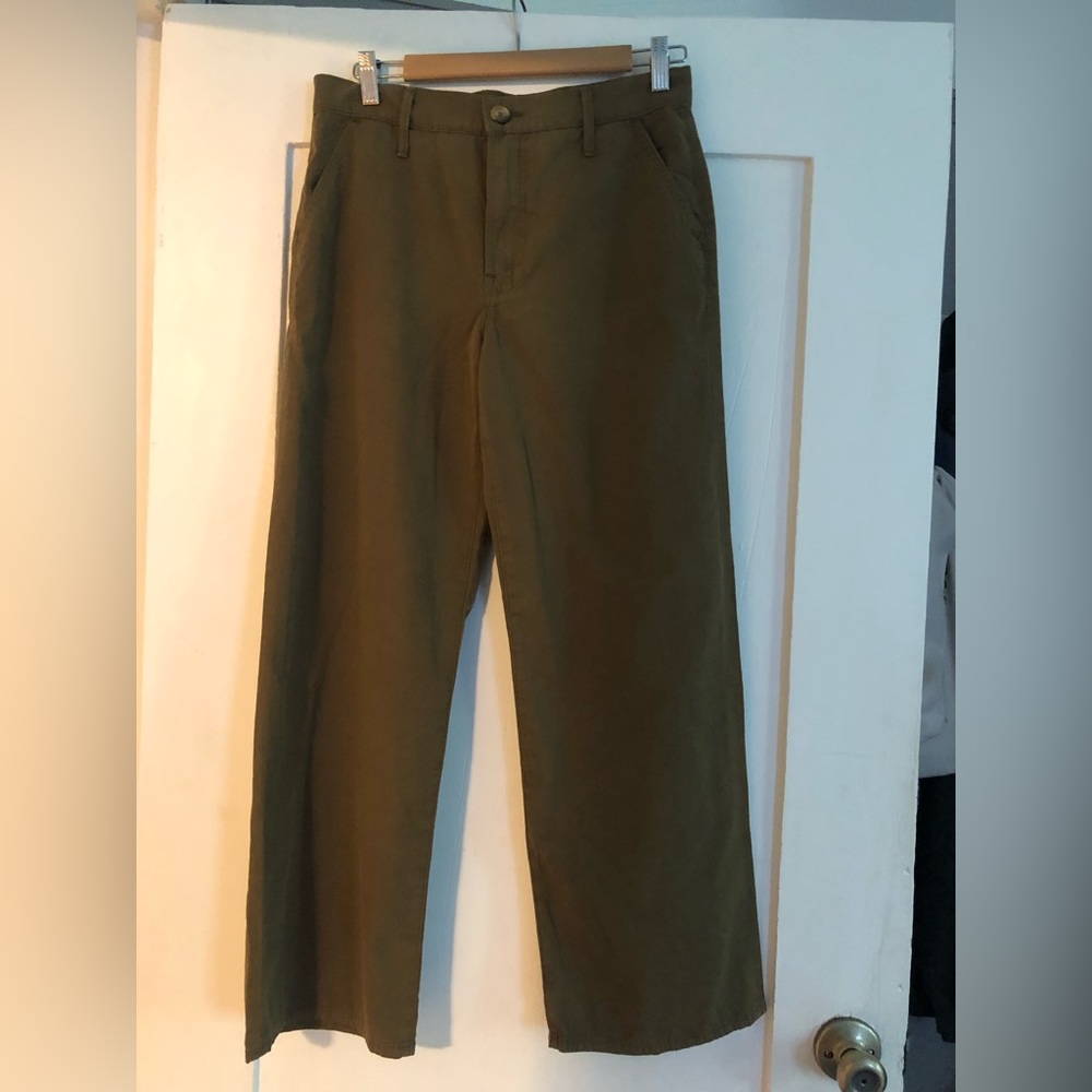 Mother The Greaser Prep On The Island HULA GREEN Hi Waist Sz 28 pants